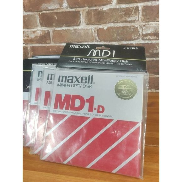4 NEW Packages of 5 disks . Memorex Flexible Disks 5 1/4 Type B 20 disks Total - Picture 2 of 4
